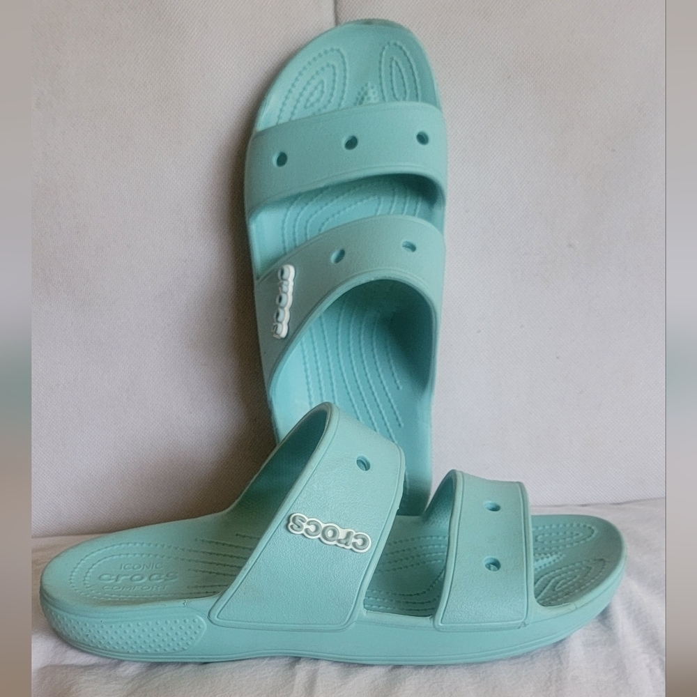 CROCS DOUBLE STRAP SLIDE STYLE SANDALS (sz M-13)